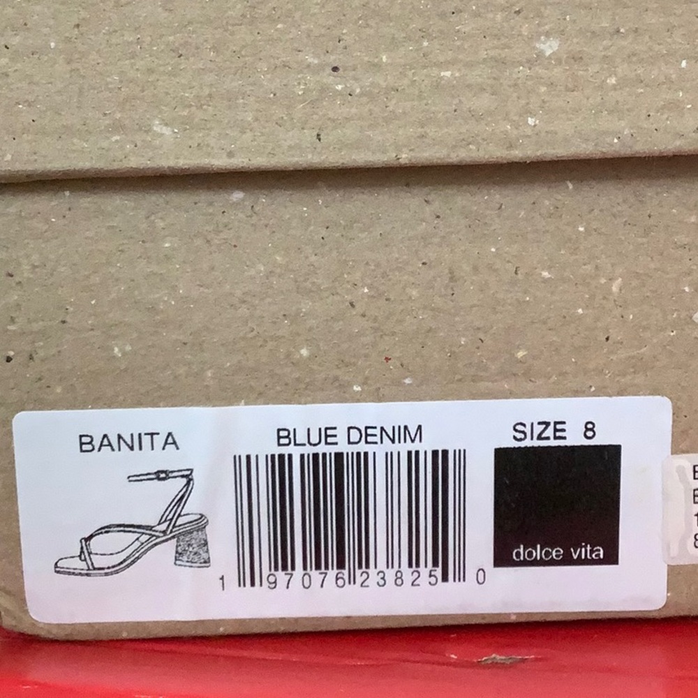 NWT Dolce Vita Sandals Blue Denim Banita Size 8 US - Picture 2 of 7